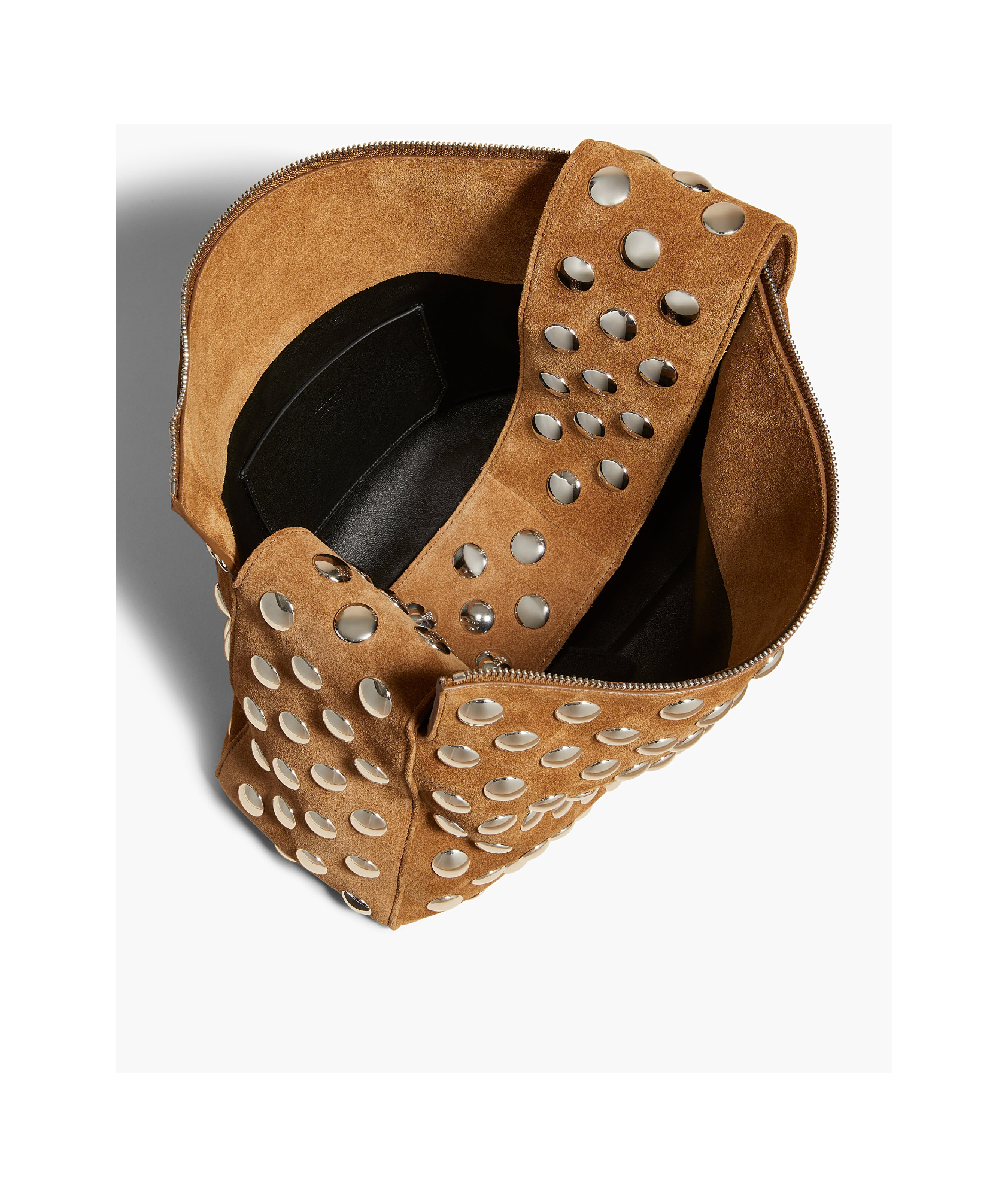 Khaite Nailed Shoulder Bag In Brown