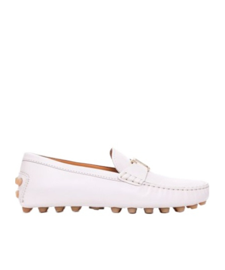 Shop Tod's Logo-plaque Slip-on Loafers In White