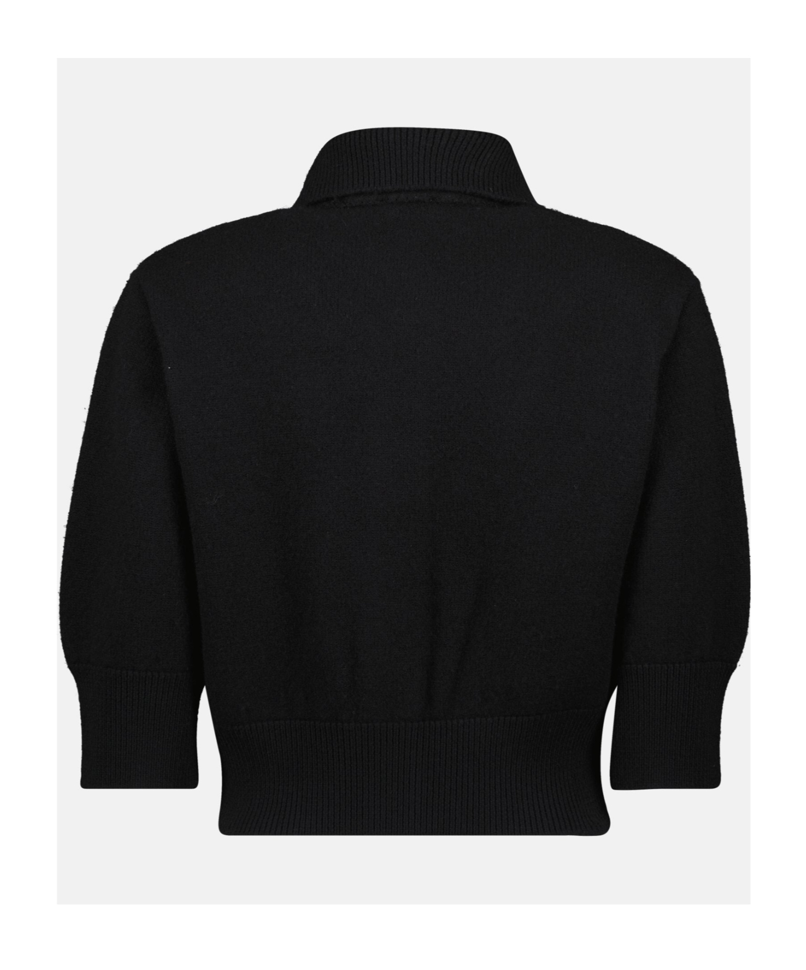 Patou Buttoned-up Wool Cardigan In Black