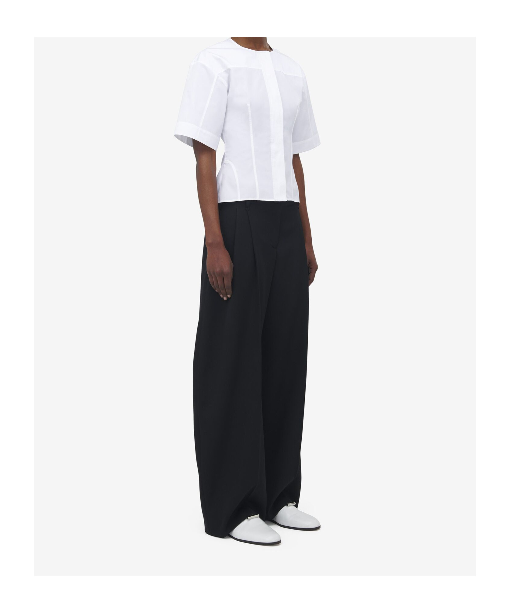 Alexander Mcqueen White Corset Shirt In Poplin Women In White