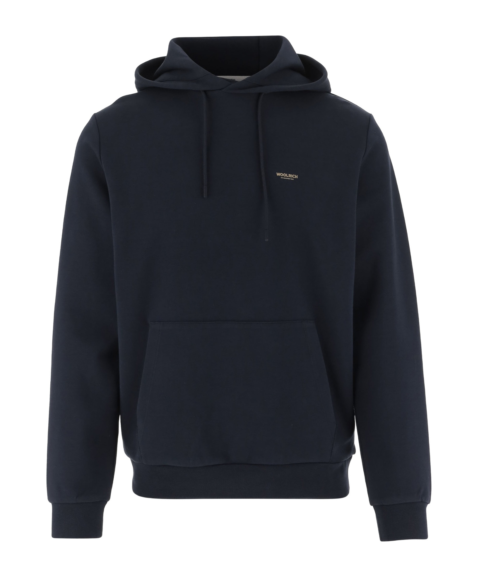 Woolrich Stretch Cotton Blend Sweatshirt With Logo In Blue