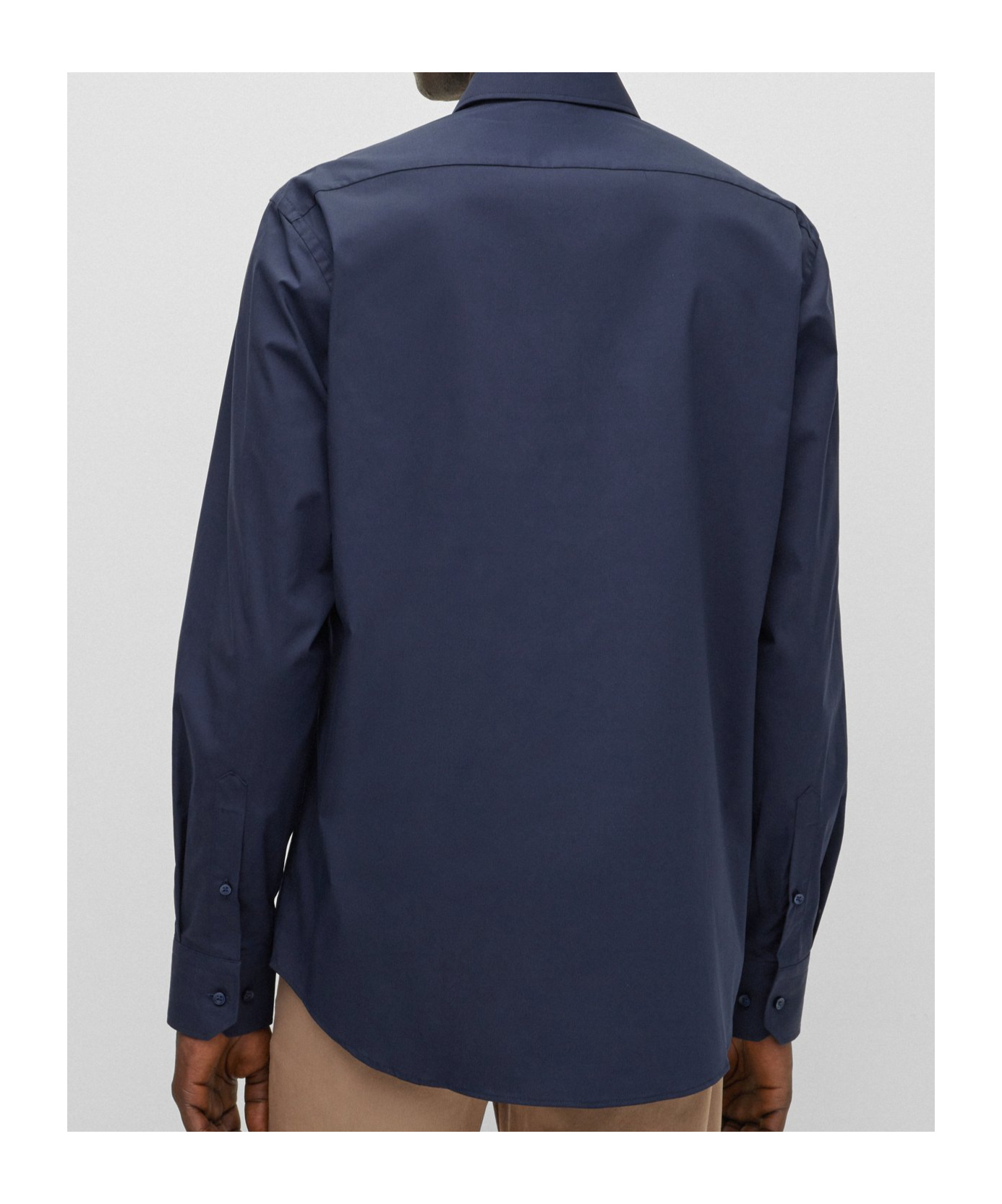 Hugo Boss Long-sleeve Button-up Shirt In Blue