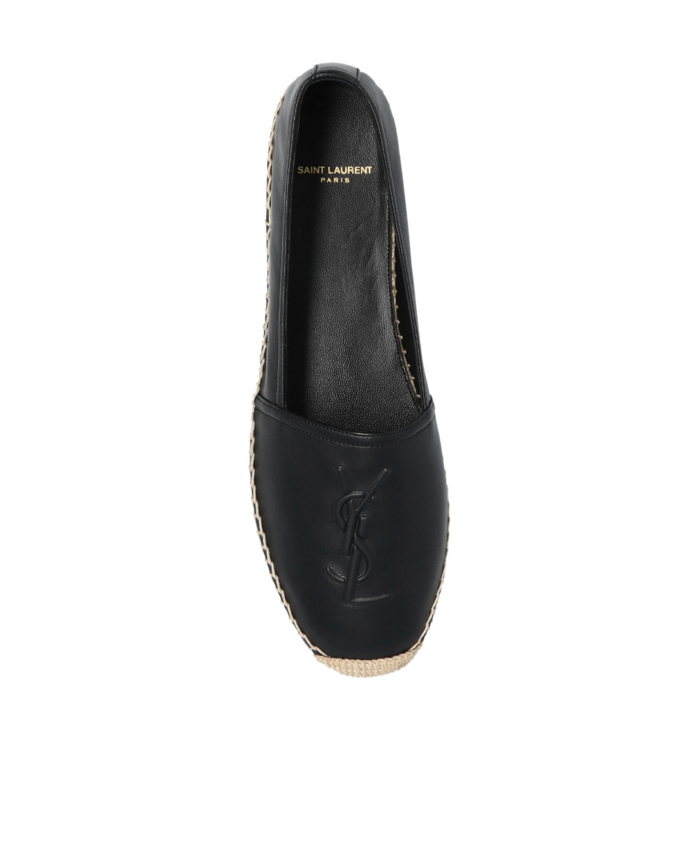 Saint Laurent Monogram Espadrilles In Lambskin In Black