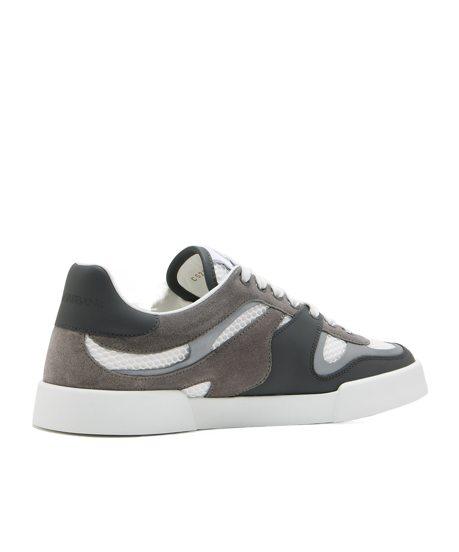 Dolce & Gabbana Strobel Portofino Light Sneaker In Calfskin In White