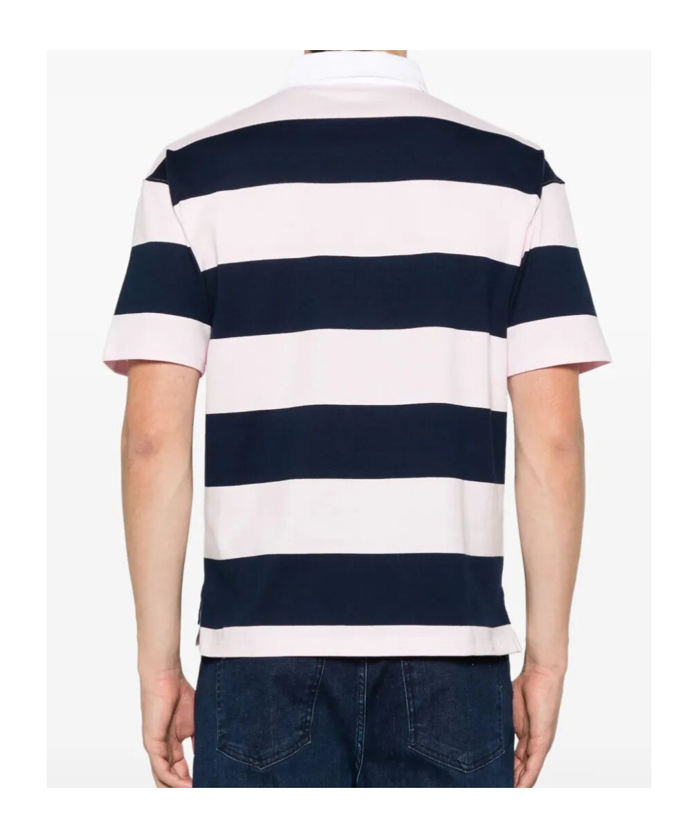 Coperni Striped Drop Shoulder Polo Top In Multi