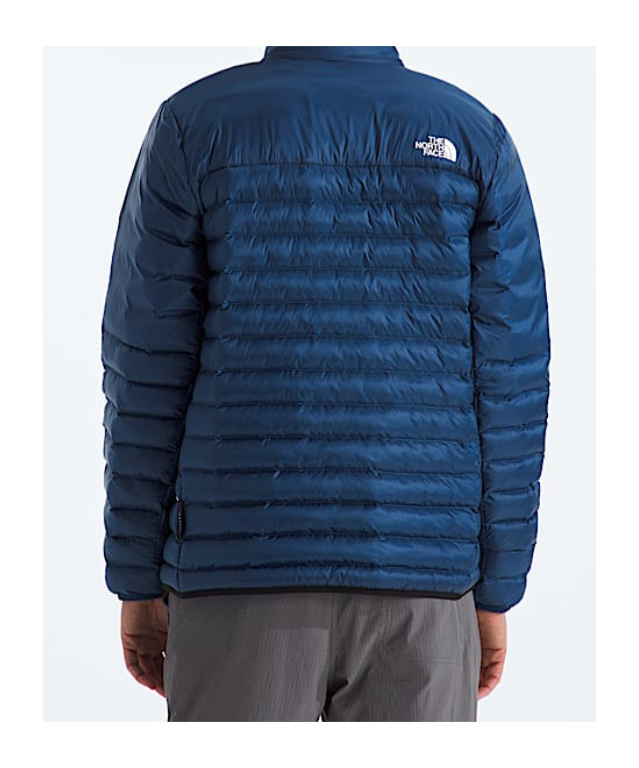 The North Face Men Blue Logo Puffer Jacket, S Luxury Jackets For Men Darveys In Blue
