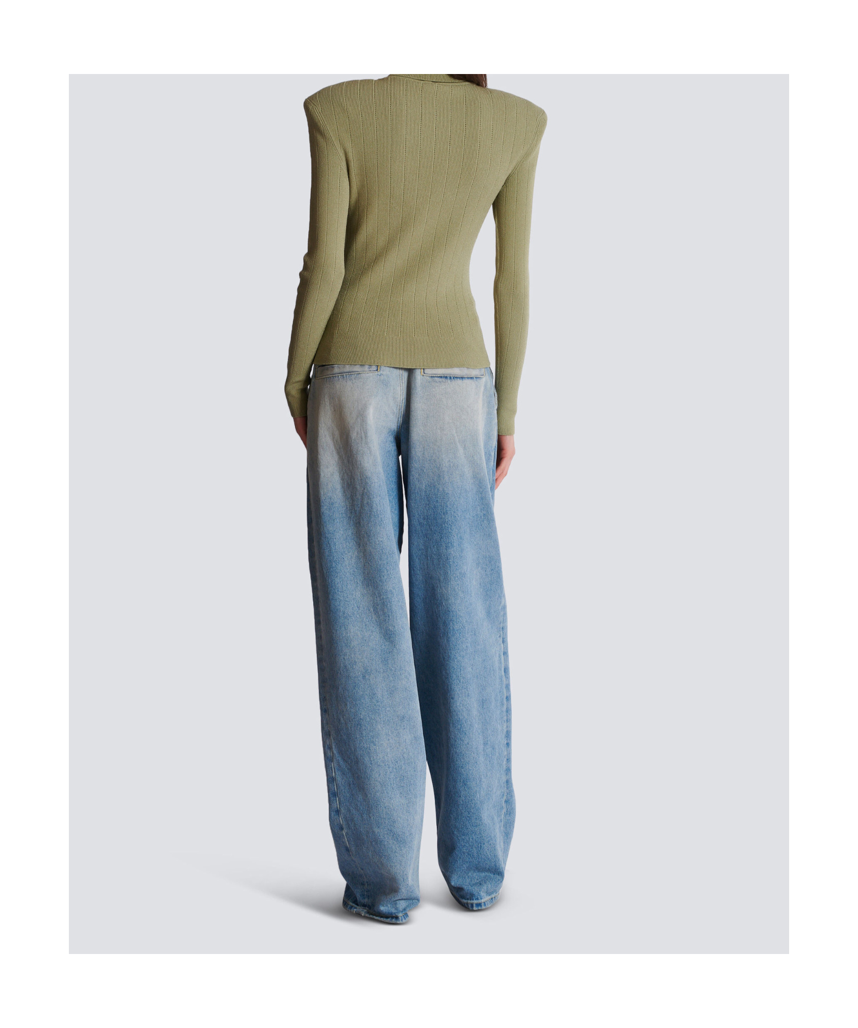 BALMAIN BUTTON-TRIMMED TURTLENECK SWEATER