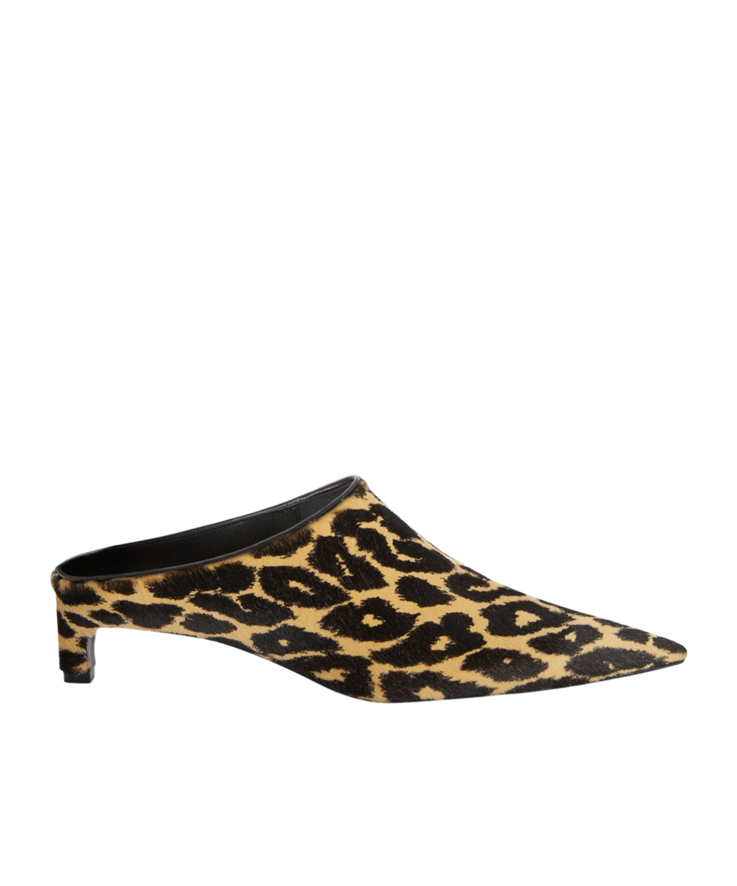 Jil Sander Pointy Leopard-print Calf Hair Mules In Multi