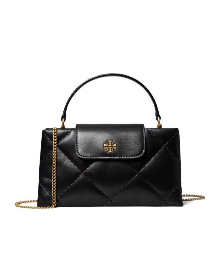 Tory Burch Kira Diamond-quilted Mini Bag In Black