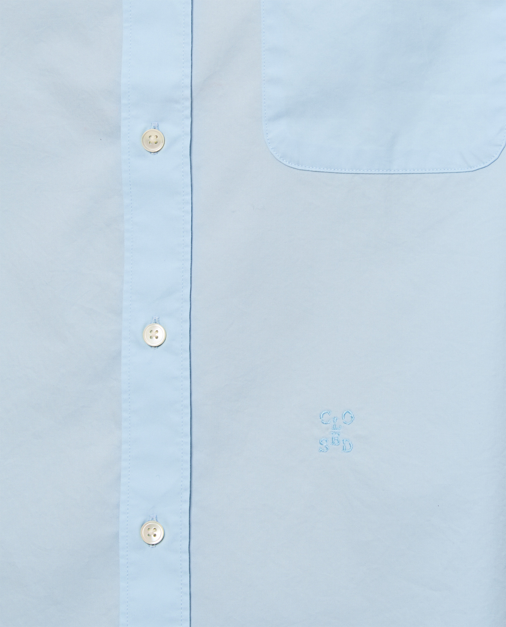 Closed Long-sleeved Shirt In Blue