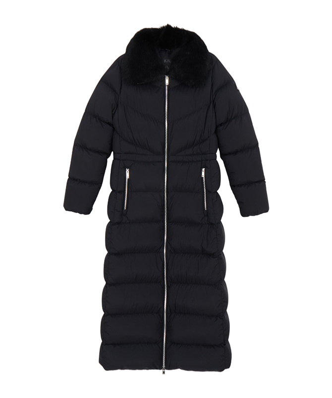 Moose Knuckles Long-sleeved Down Jacket In Black