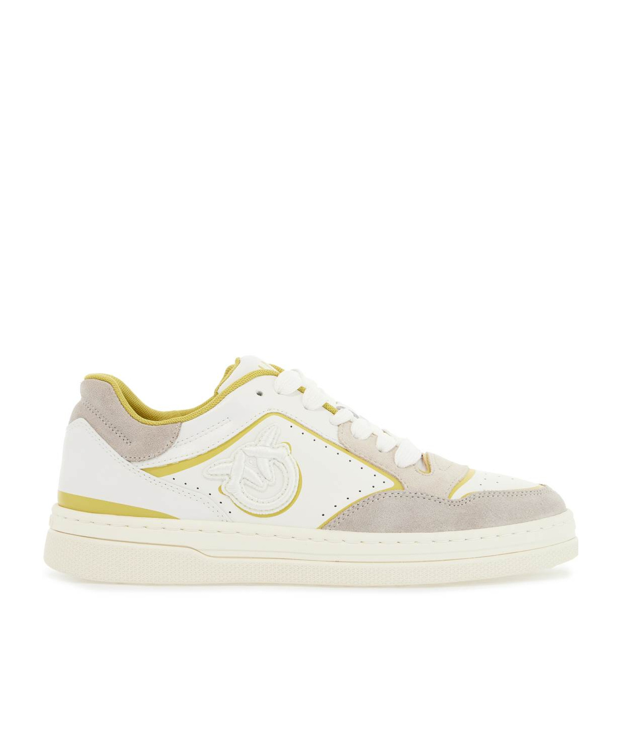 Shop Pinko Love Birds-motif Sneakers In White