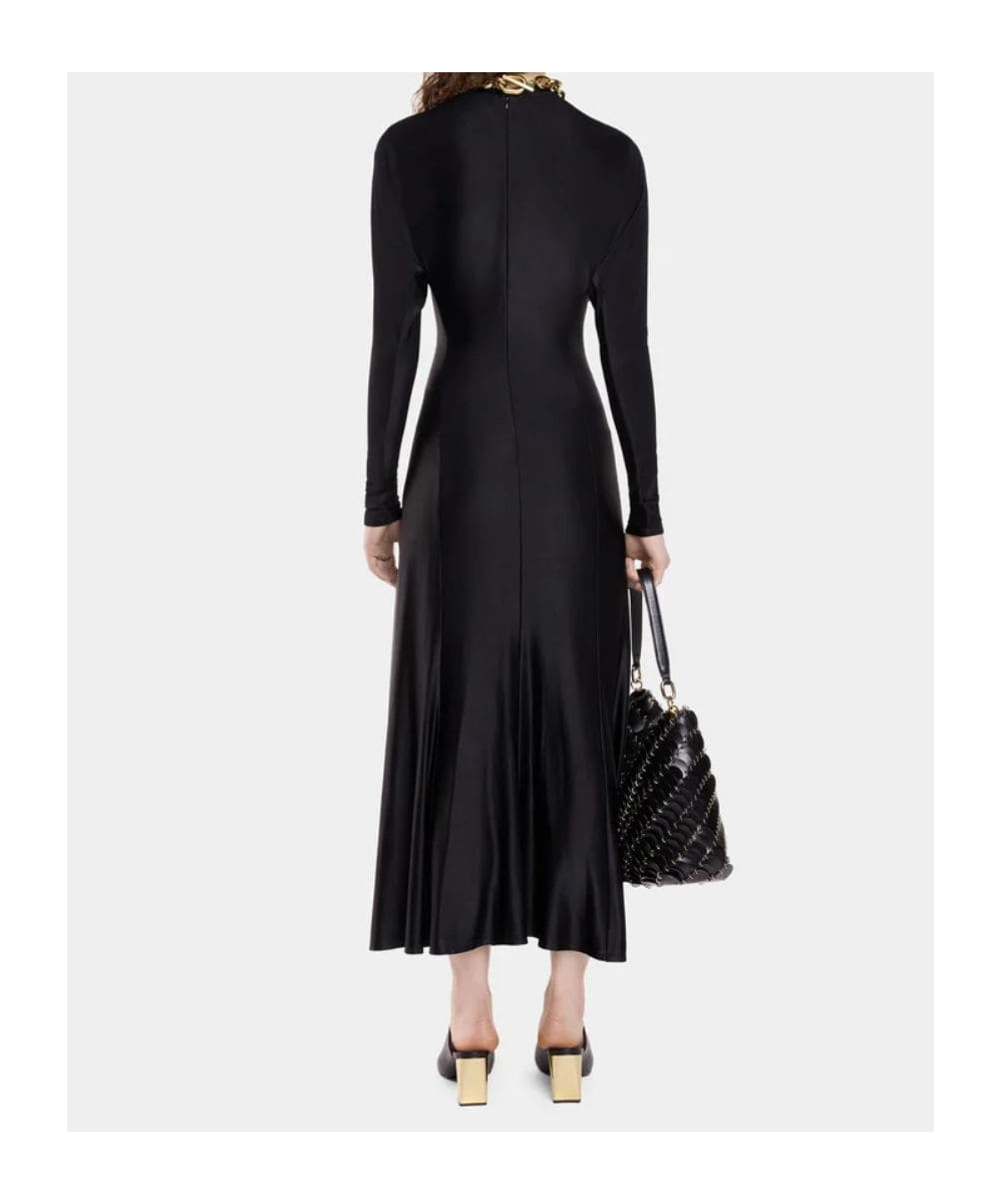 Shop Rabanne Gathered-detail Dress In Black