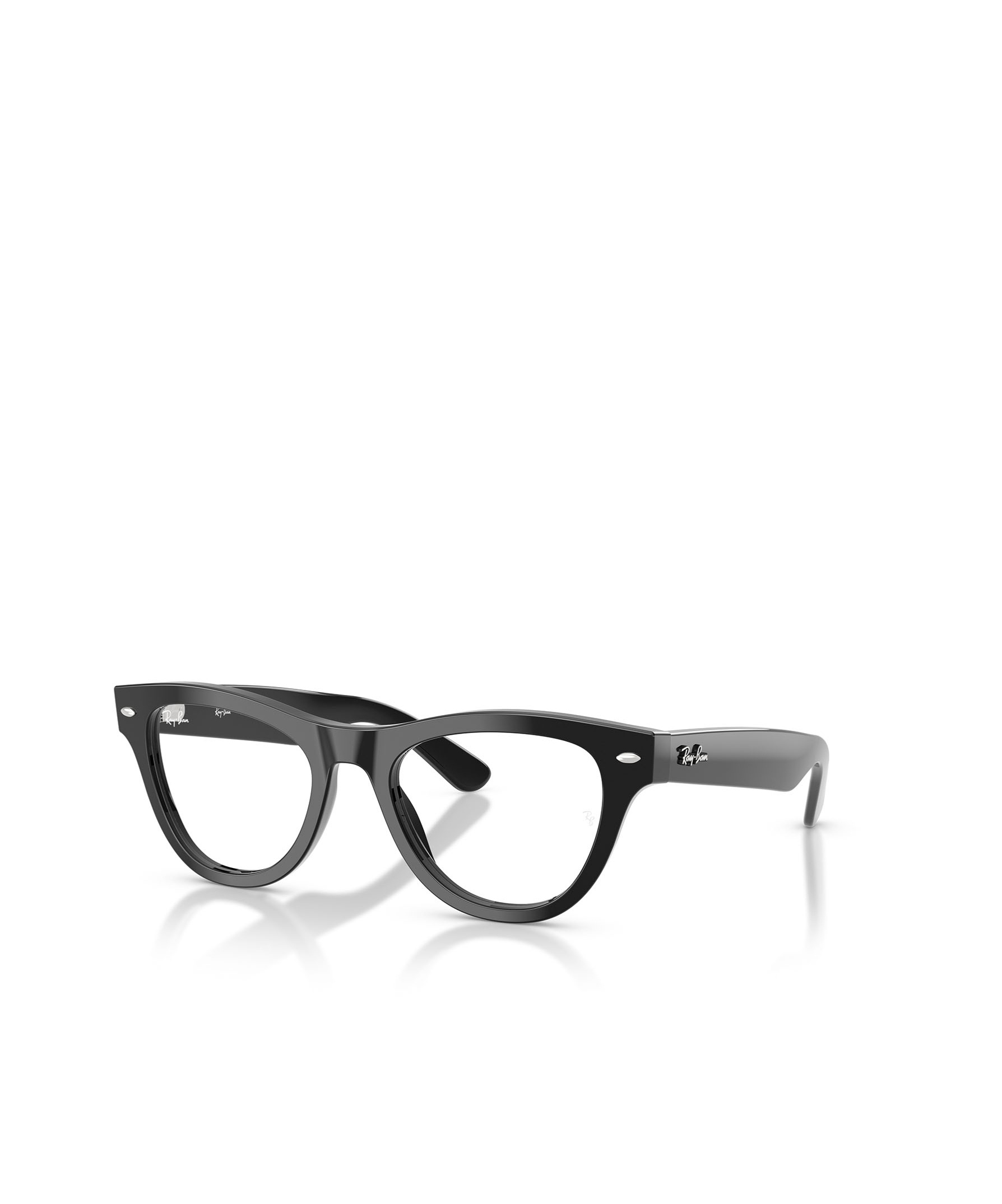 Ray Ban Geometric Flat Mirror In Black