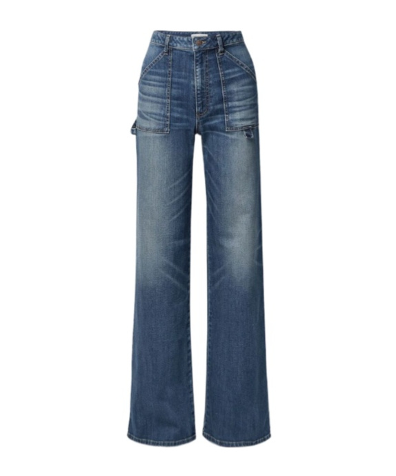 Nili Lotan Wide-leg Denim Trousers In Blue