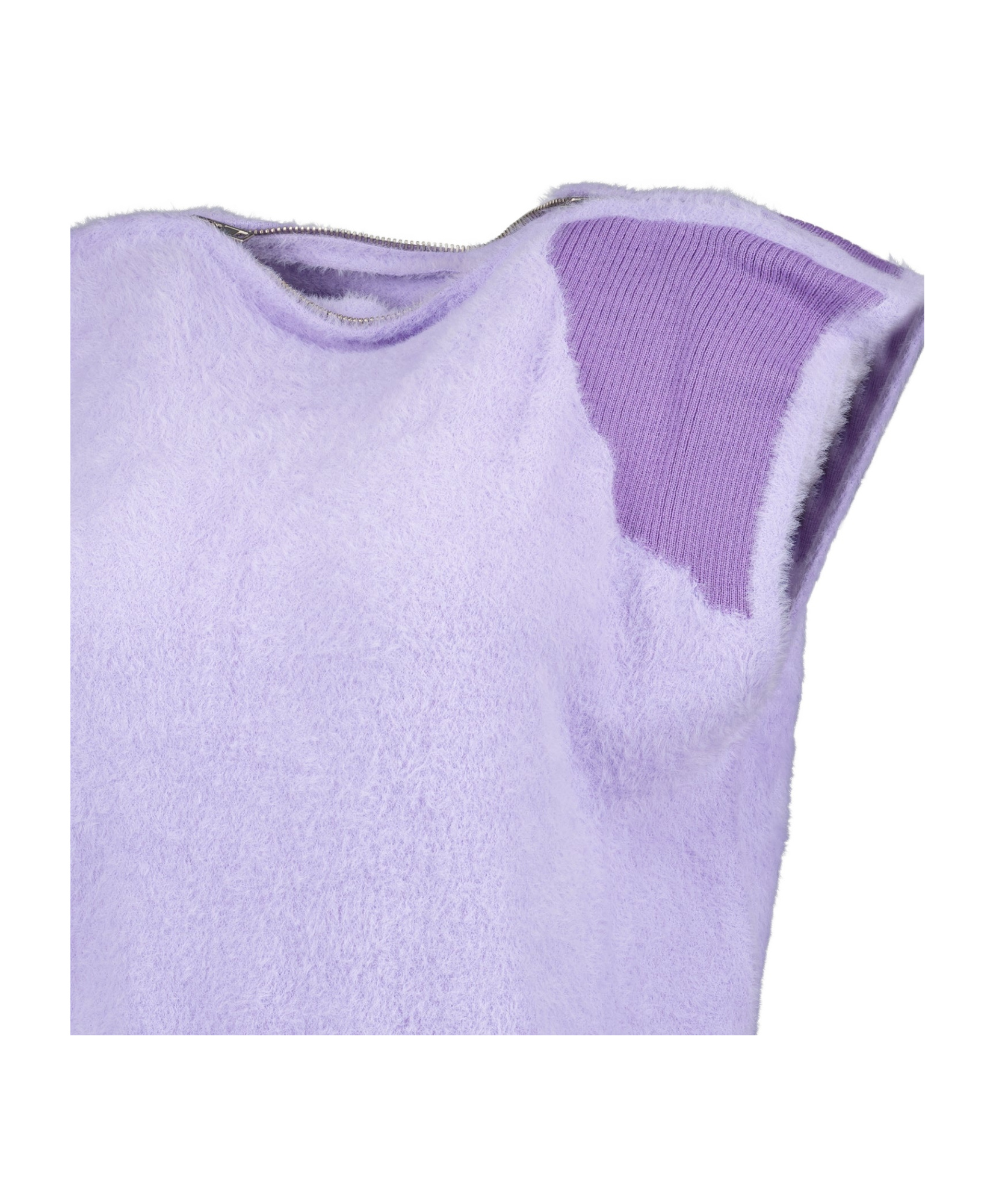 Mm6 Maison Margiela Boat-neck Sleeveless Top In Purple