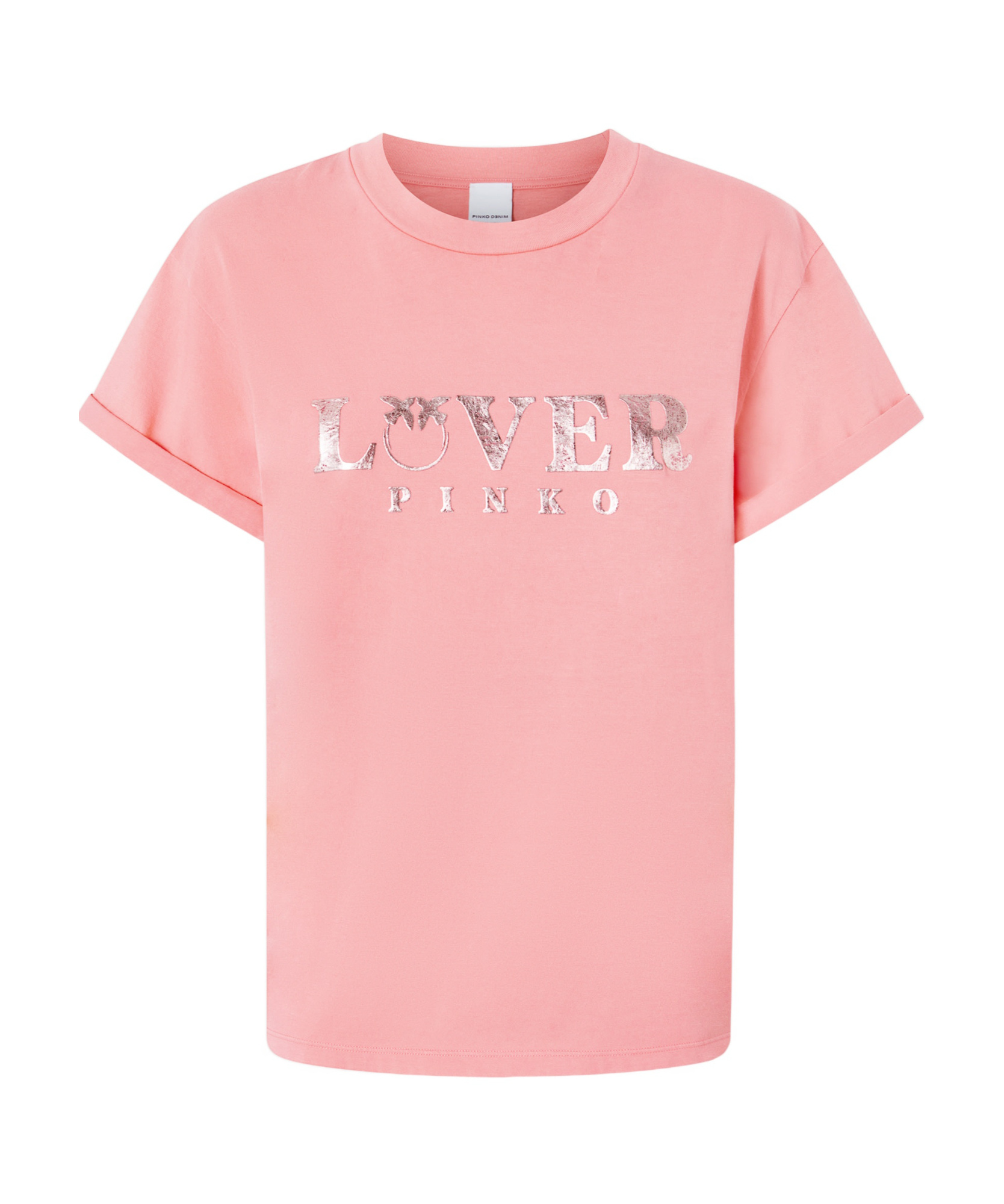 Pinko Open-necked Black Shirt In Pink