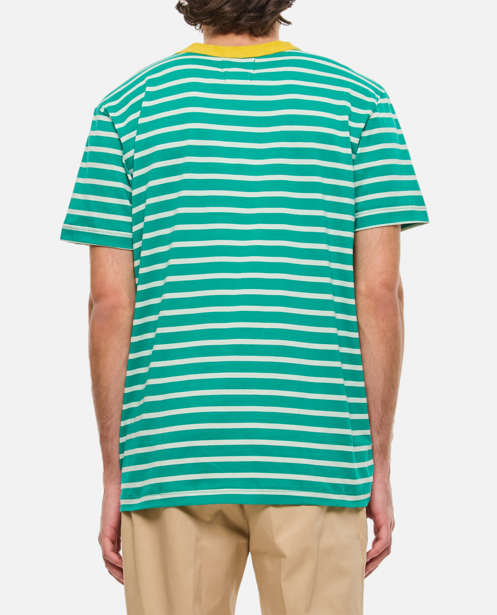 Howlin' Striped-print Crew-neck T-shirt In Green