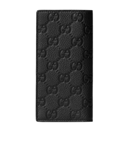 Gucci Imprint Long Wallet In Black