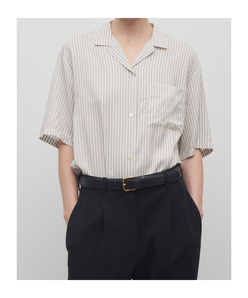 The Row Striped Short-sleeve Shirt