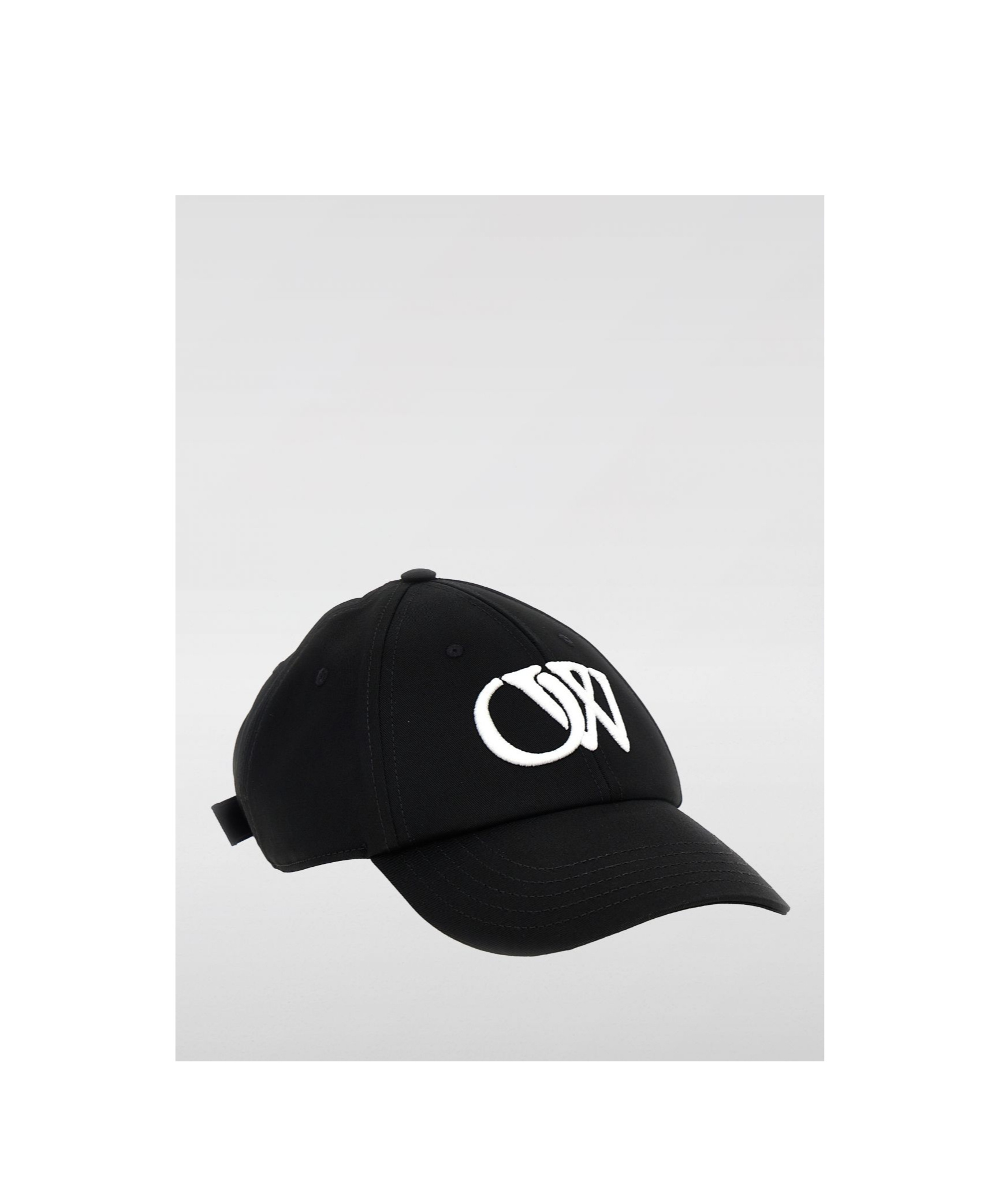 Off-white Eyelet Vents Six-panel Construction Cap In Black