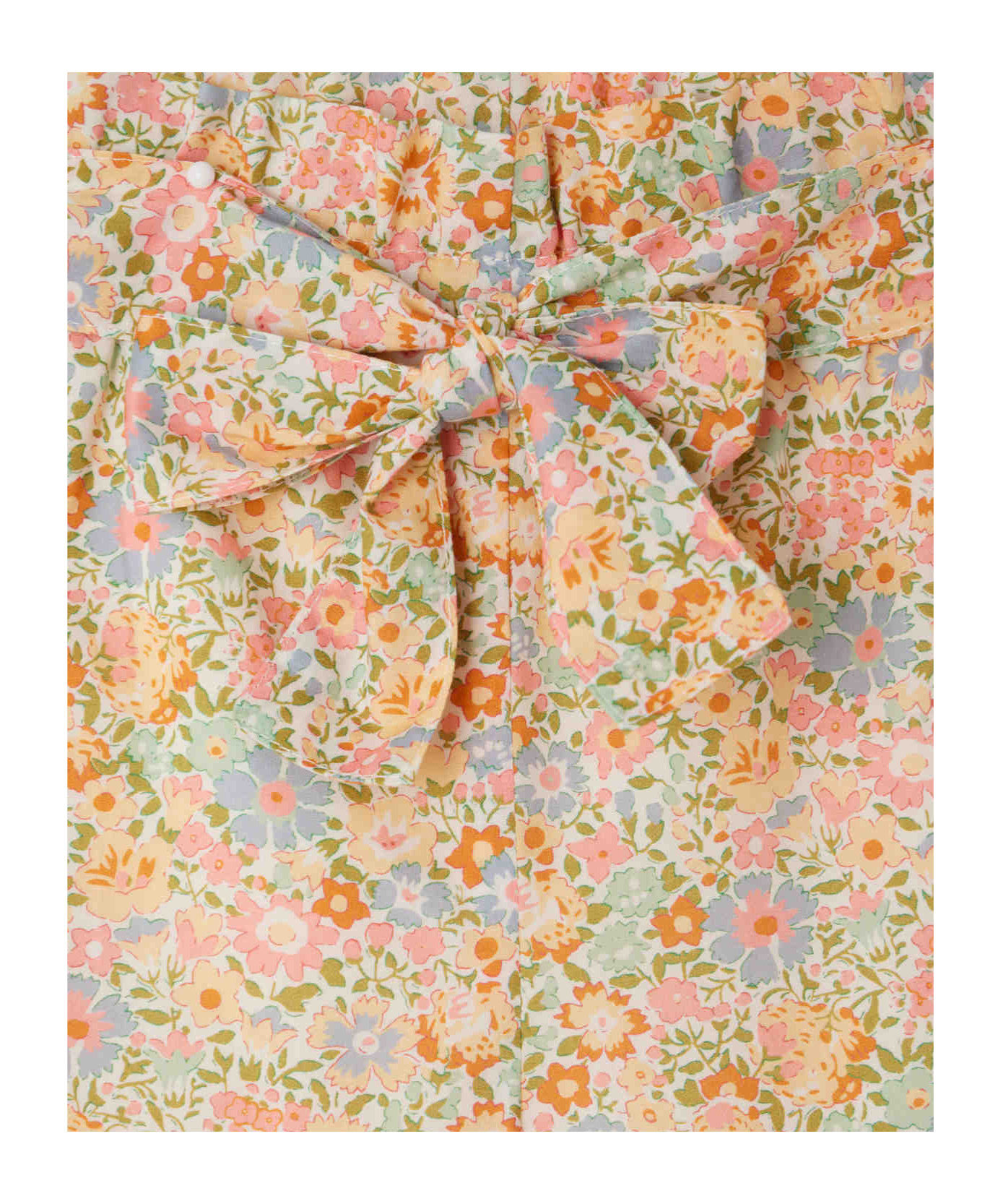 Bonpoint Girls Floral Print Cotton Shorts In Nude