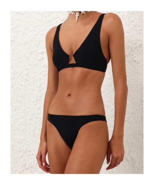 Zimmermann Rhiannon Wire Front Bikini In Black