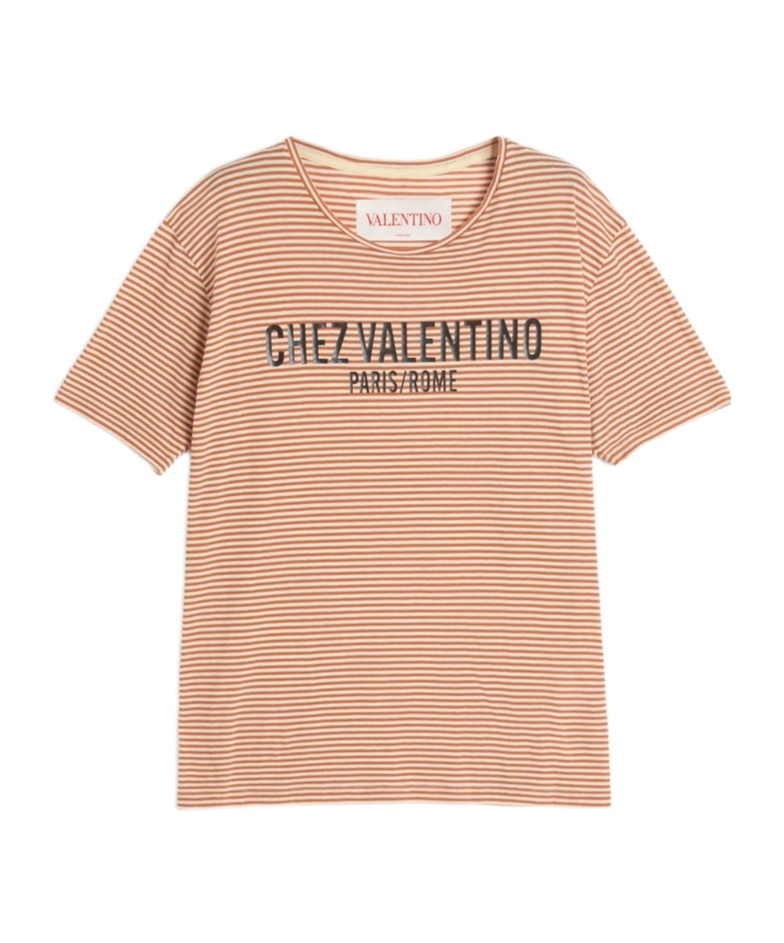 Valentino Item O-neck Short-sleeved T-shirt In Nude