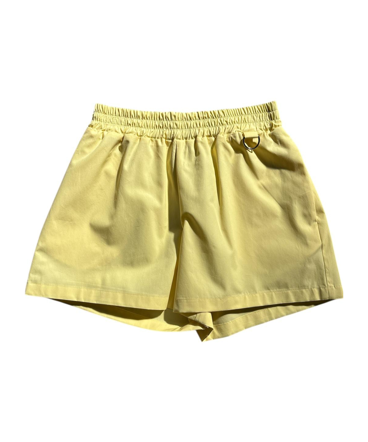 Fendi Kids' Elastic Waist Shorts In Yellow