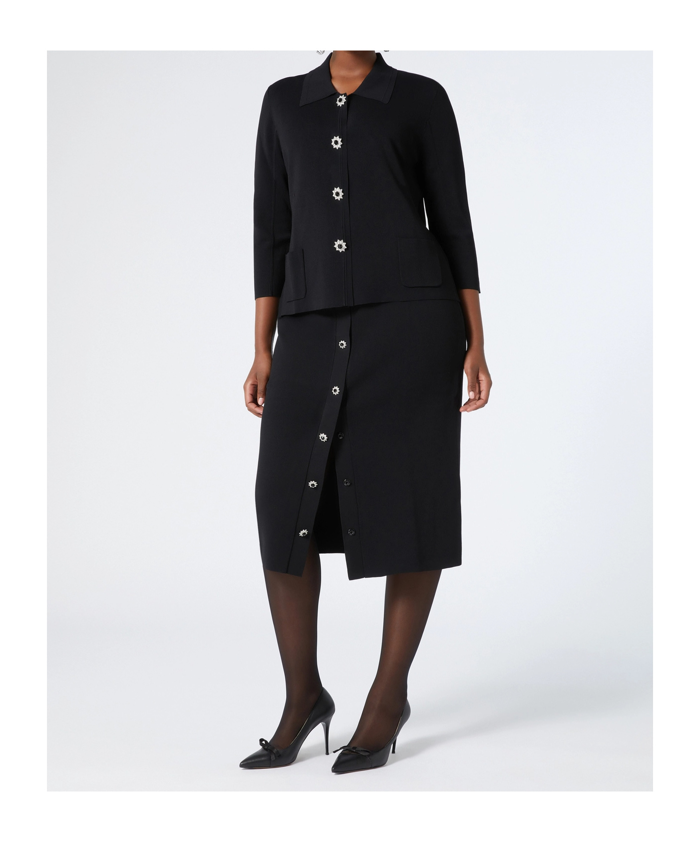 MARINA RINALDI KNITTED PENCIL SKIRT