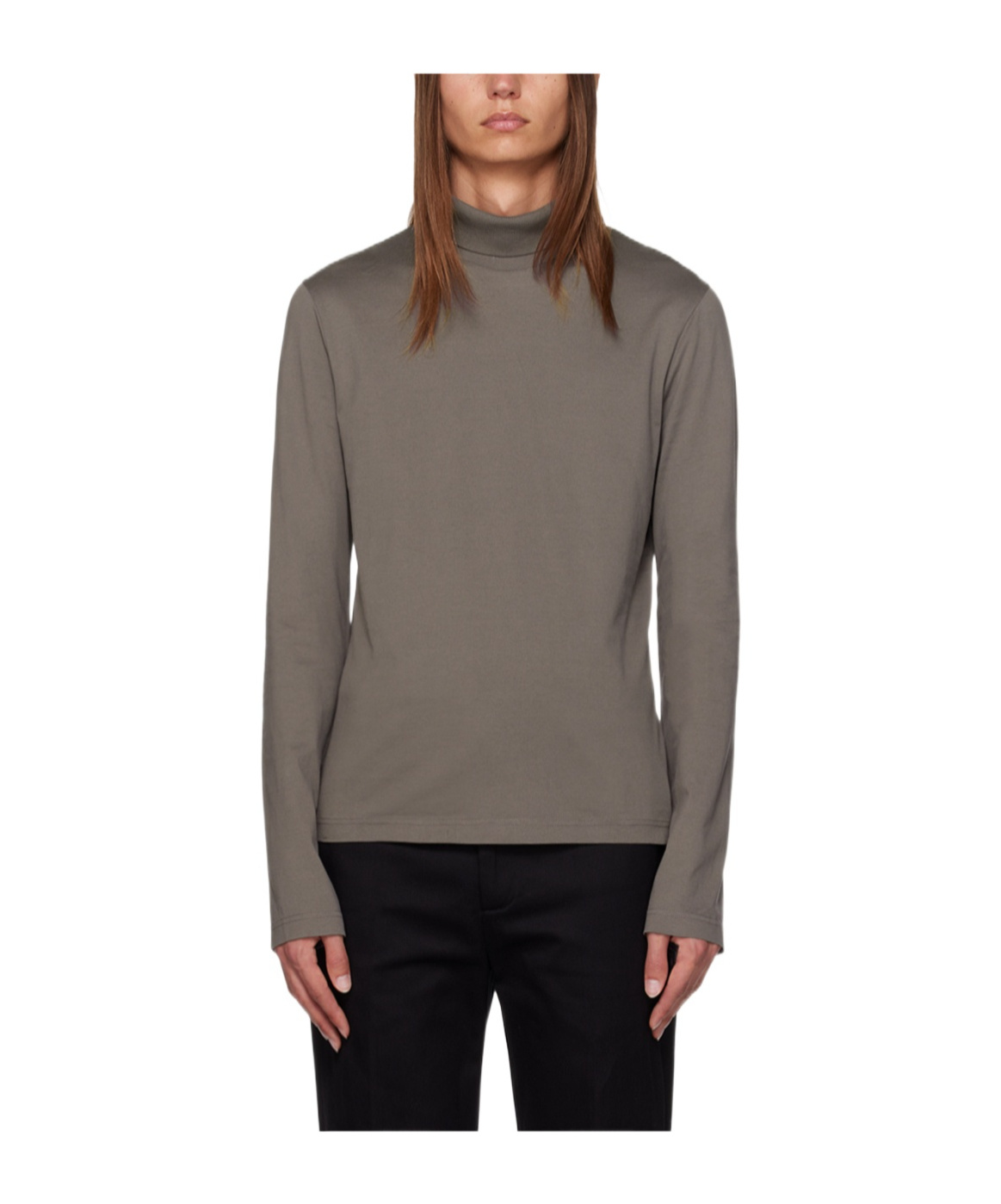 Shop Acne Studios High-necked Sweater In Gray