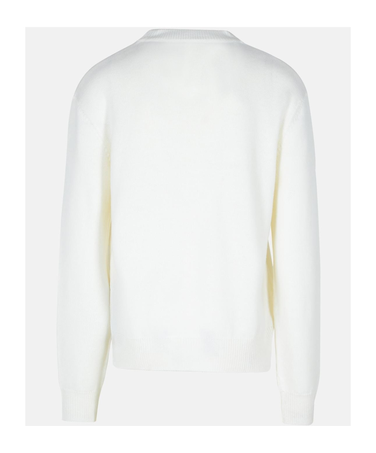 Shop Balmain Kiss-jacquard Wool Jumper In White