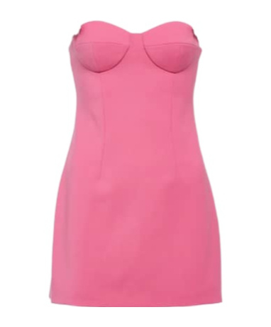 Area Embellished Wool Minidress In Pink
