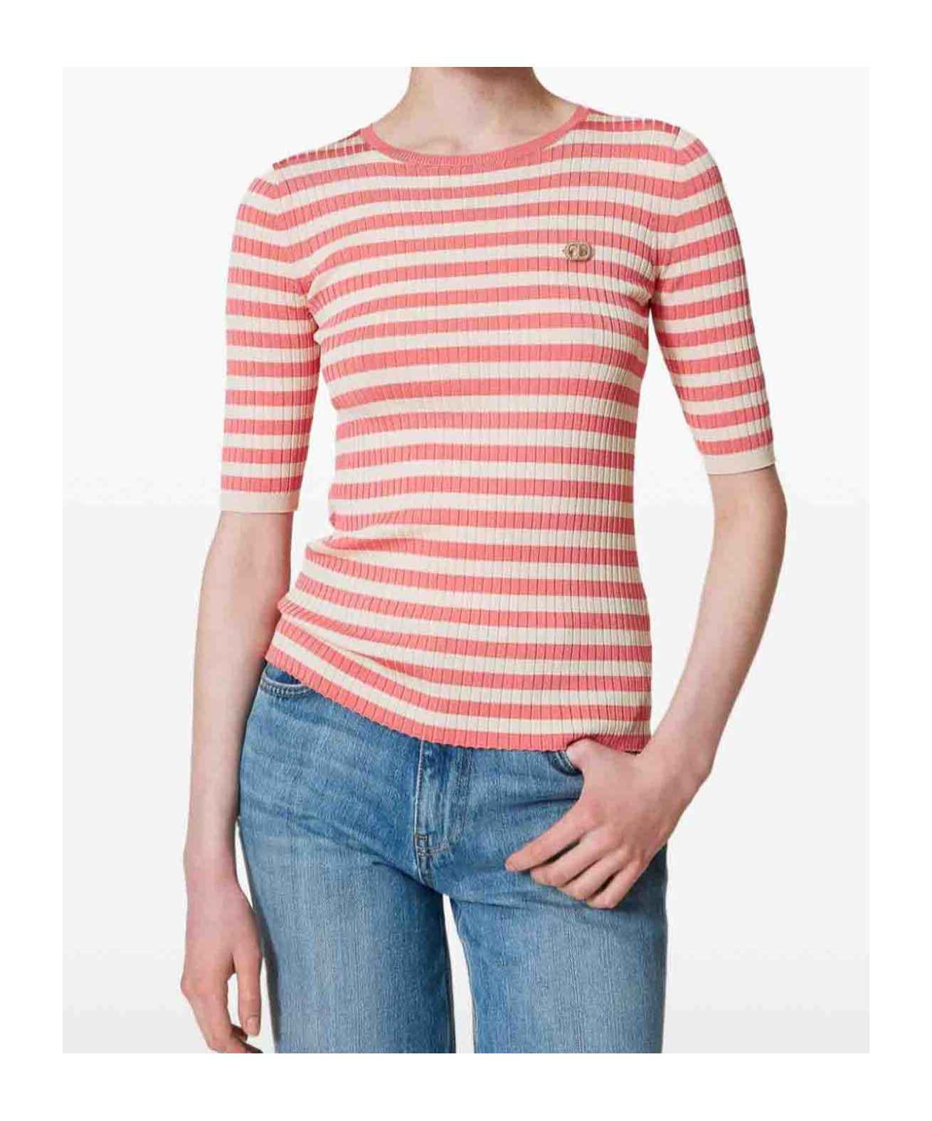 Shop Twinset Striped Short-sleeve T-shirt