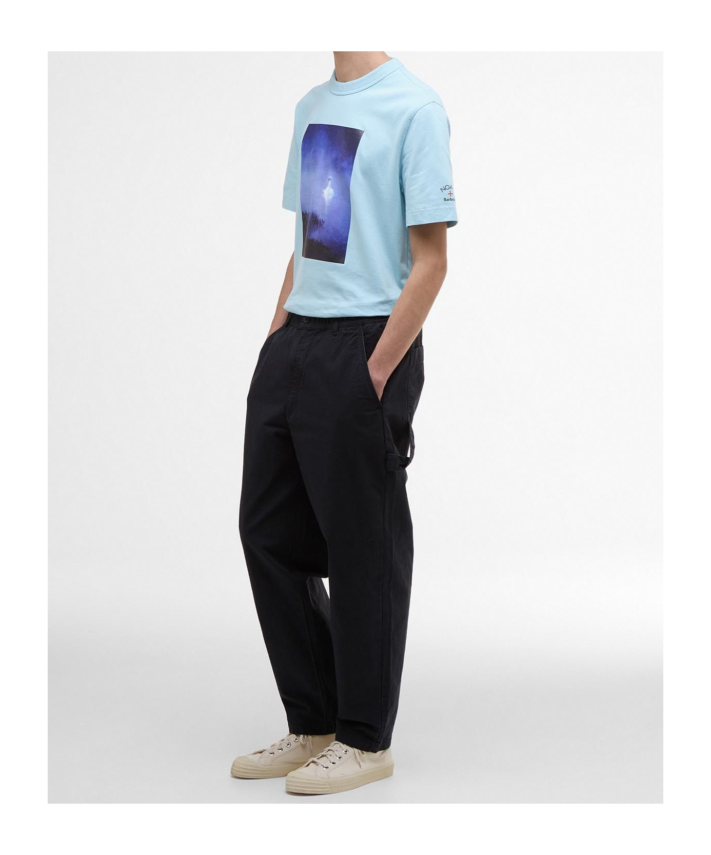 Shop Barbour X Noah Archive T-shirt In Blue