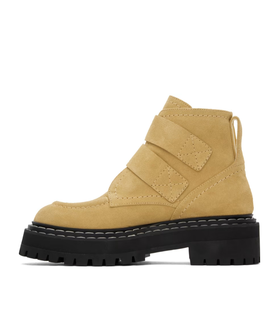 Proenza Schouler Woman Ankle Boots Sand Size 11 Soft Leather In Nude