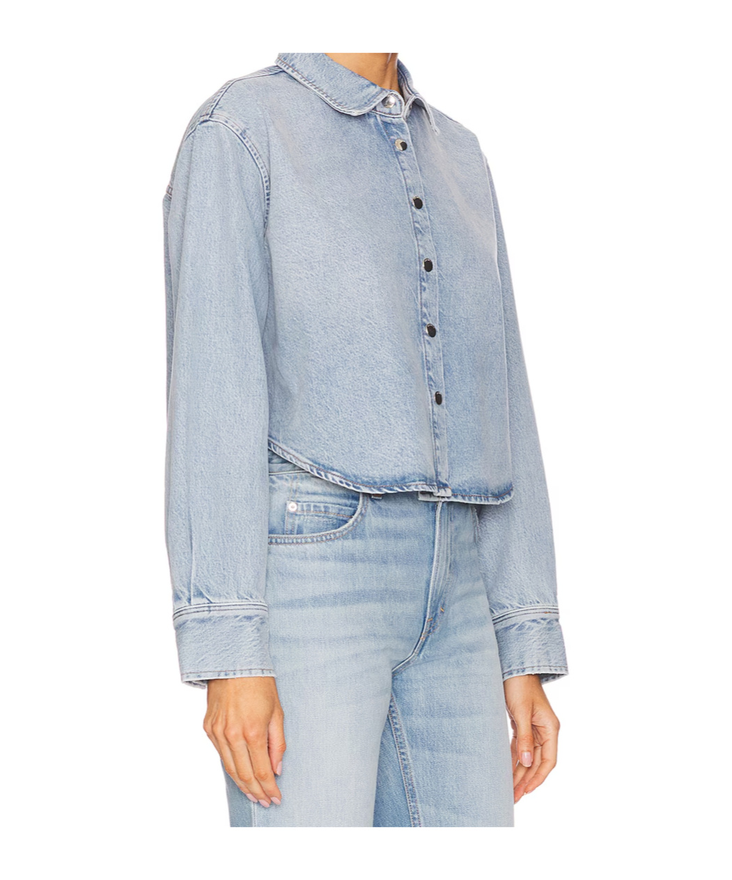 Frame Denim Shirt In Gray