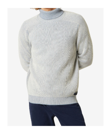 Sease Ribbed Reversible Turtleneck Sweater In Multi