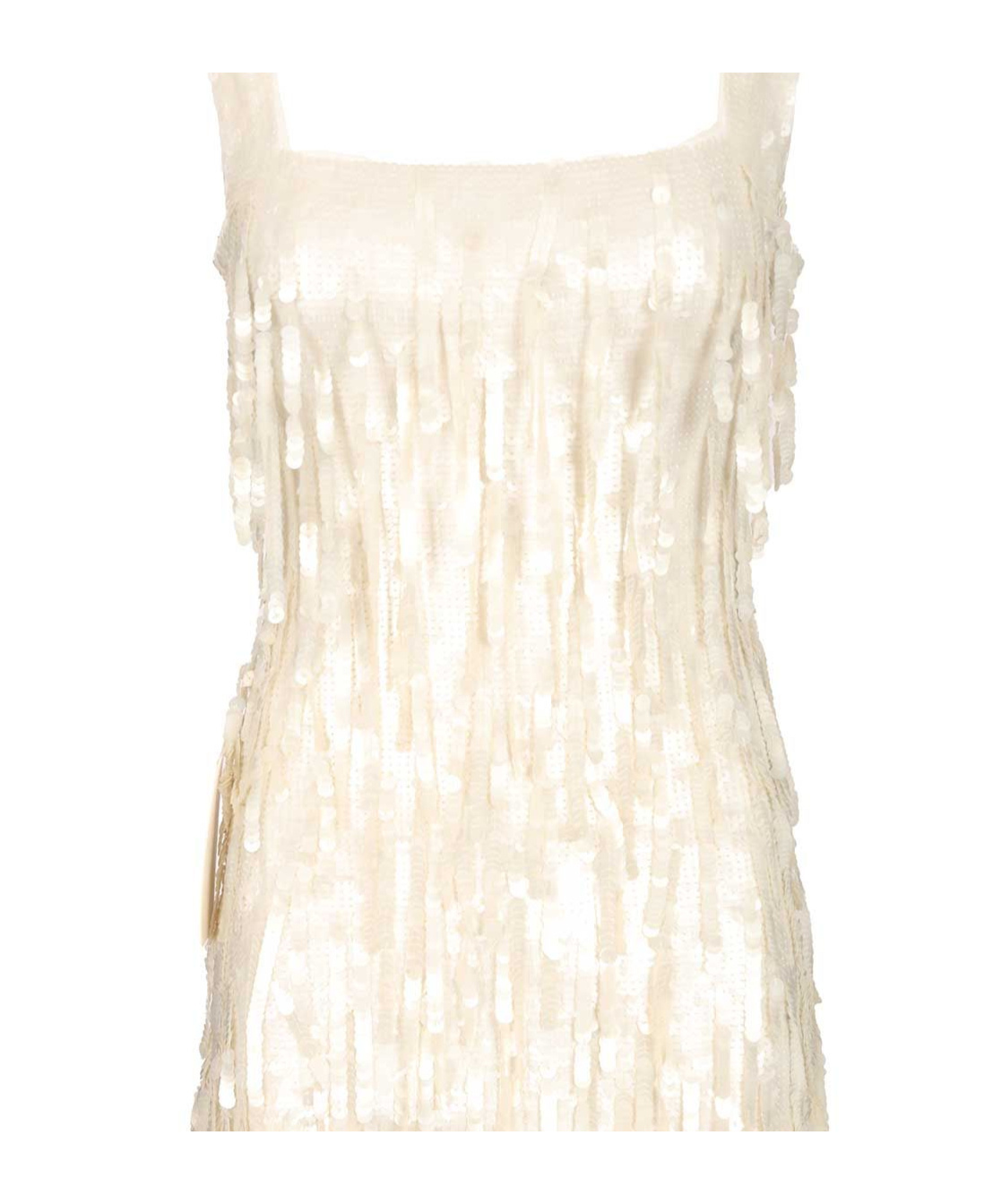 Staud Le Sable Dress Pailettes Fringe Dresses White In White