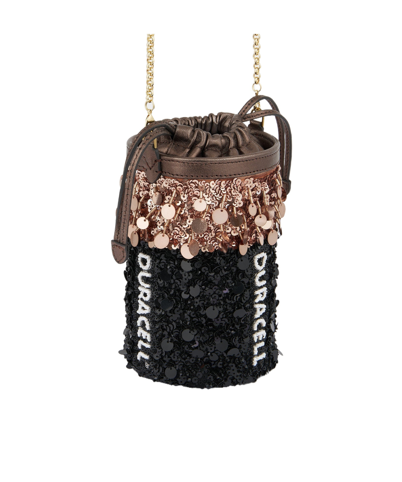 Shop Anya Hindmarch Duracell Mini Bucket Bag In Black