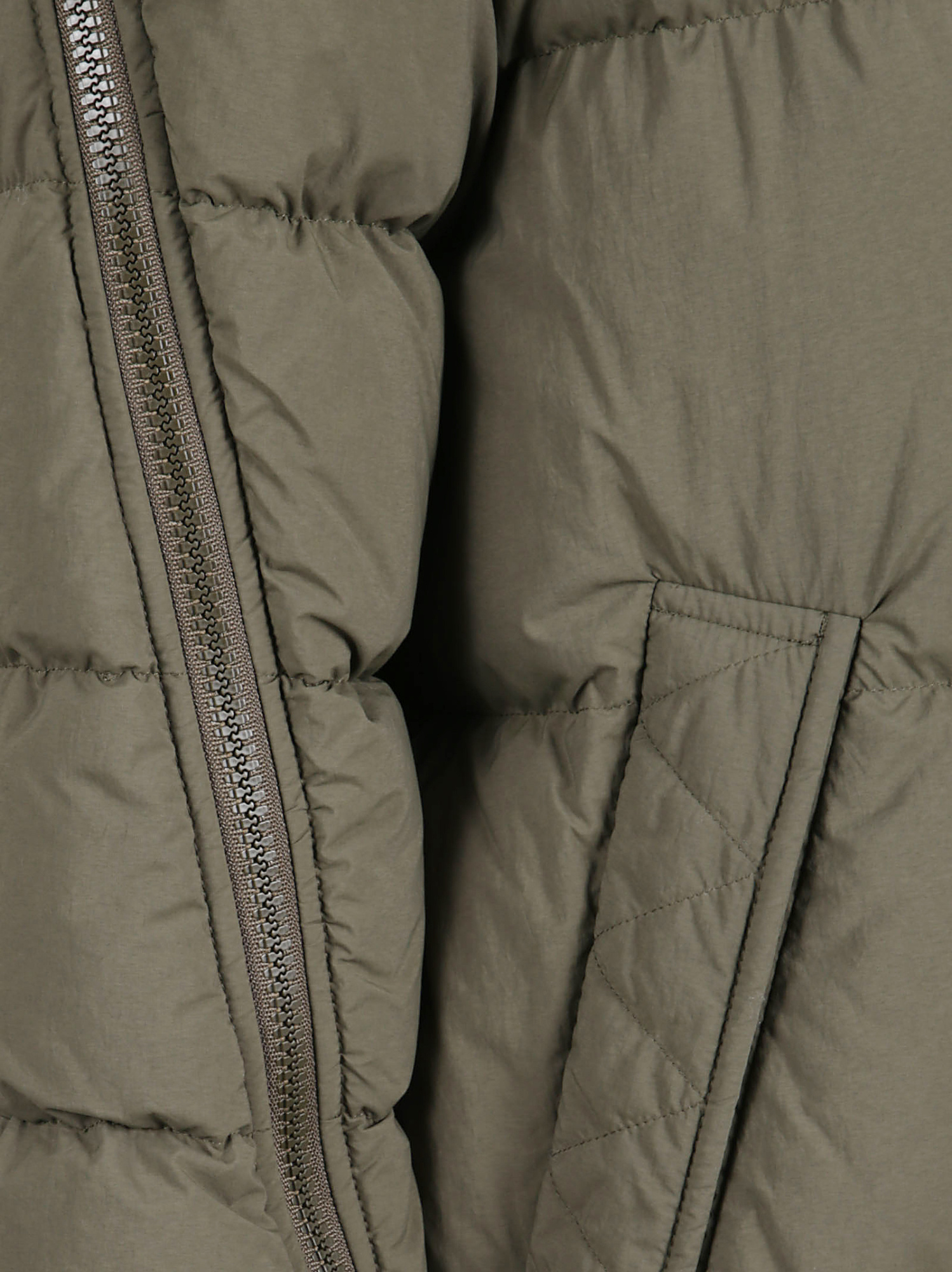 Herno Quilted Zip-up Down Jacket In Green