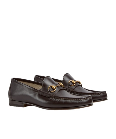 Gucci Horsebit Leather Loafers In Brown