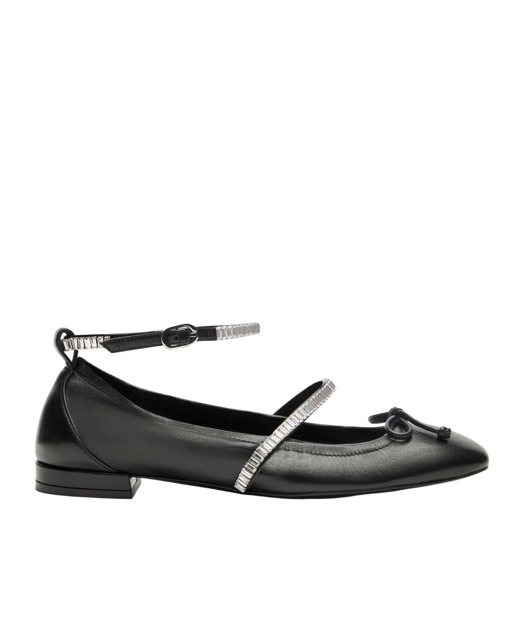 Stuart Weitzman Stefanie Ballet Flats In Black