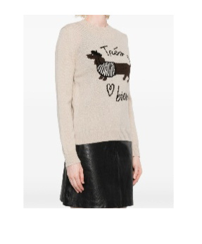 Weekend Max Mara Maglia Nitra In Alpaca E Lana Sabbia In Brown