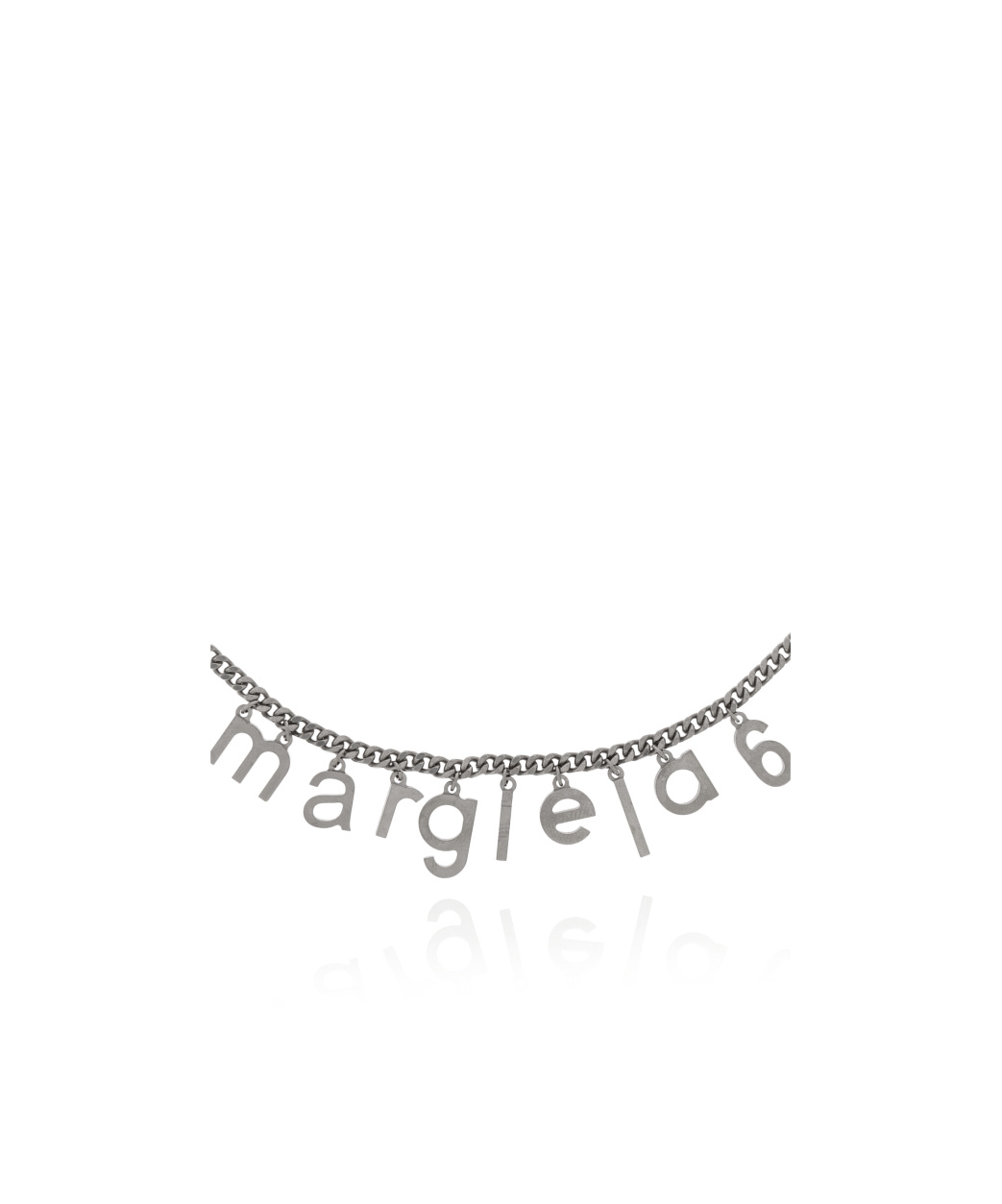 Mm6 Maison Margiela Pendant Logo Necklace In Gray