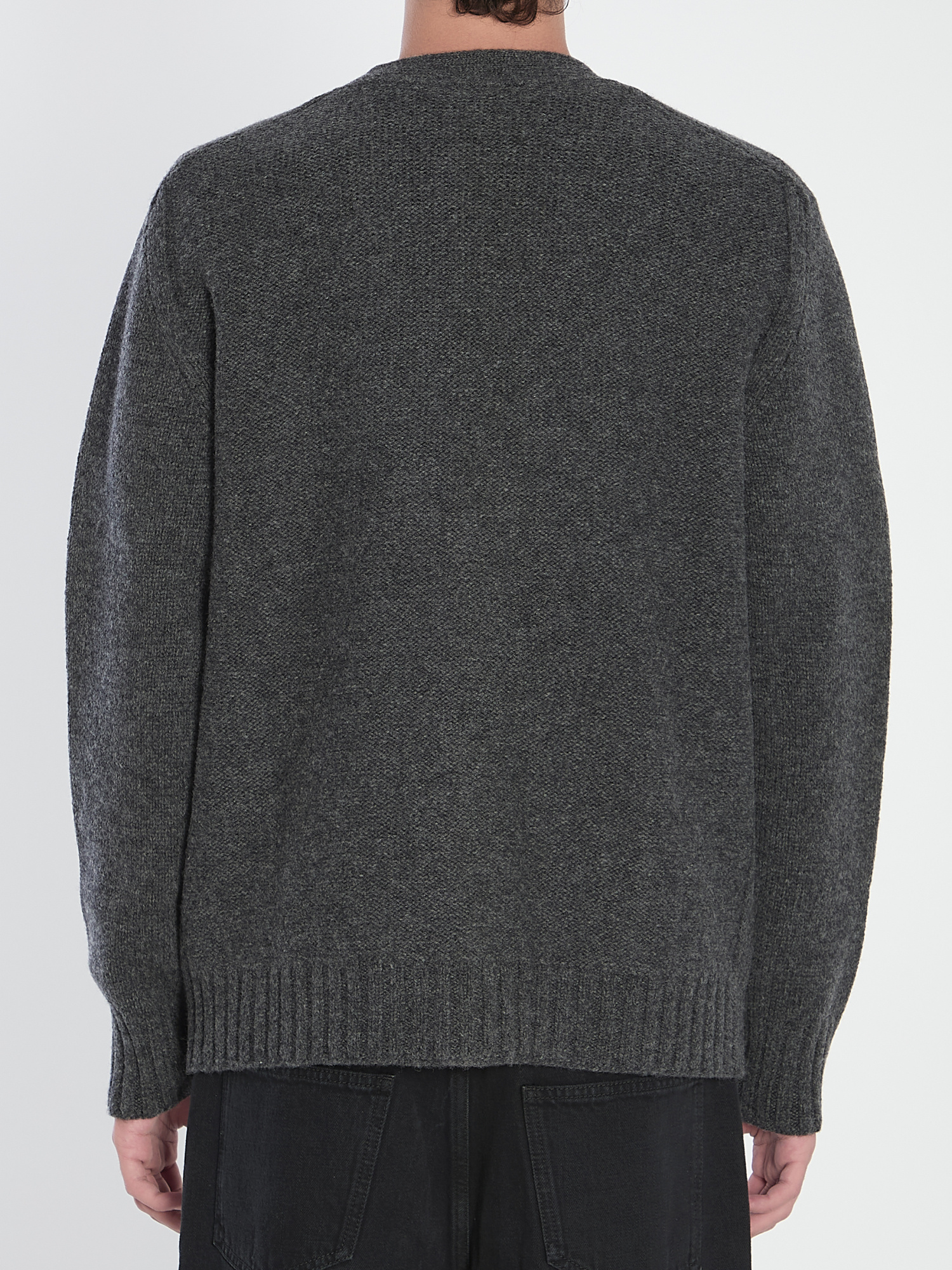 Bottega Veneta Cardigan In Lana In Gray