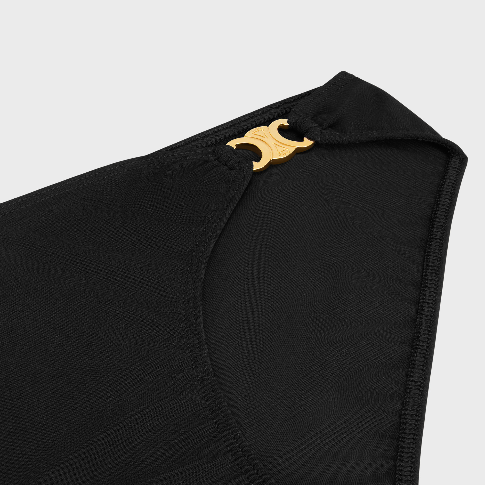 Celine Women Triomphe Swimsuit Bottom In Matte Jersey In Black
