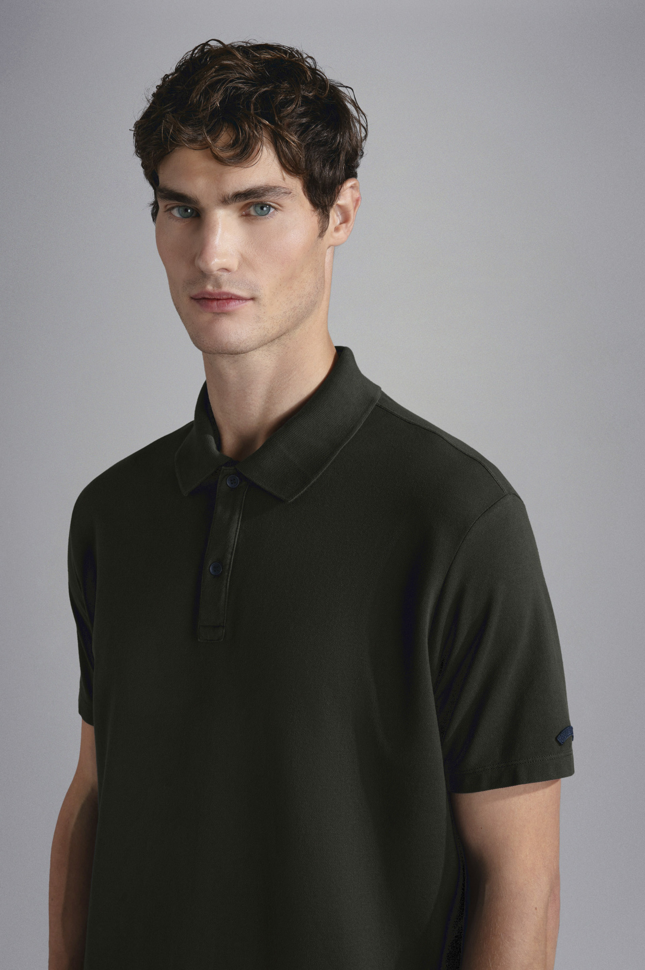 Shop Paul & Shark Garment-dyed Cotton Polo Shirt In Black