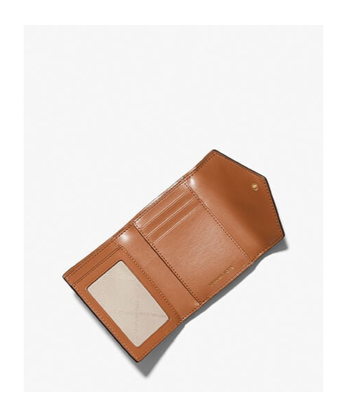 Shop Michael Michael Kors Carmen Logo-plaque Wallet In Brown