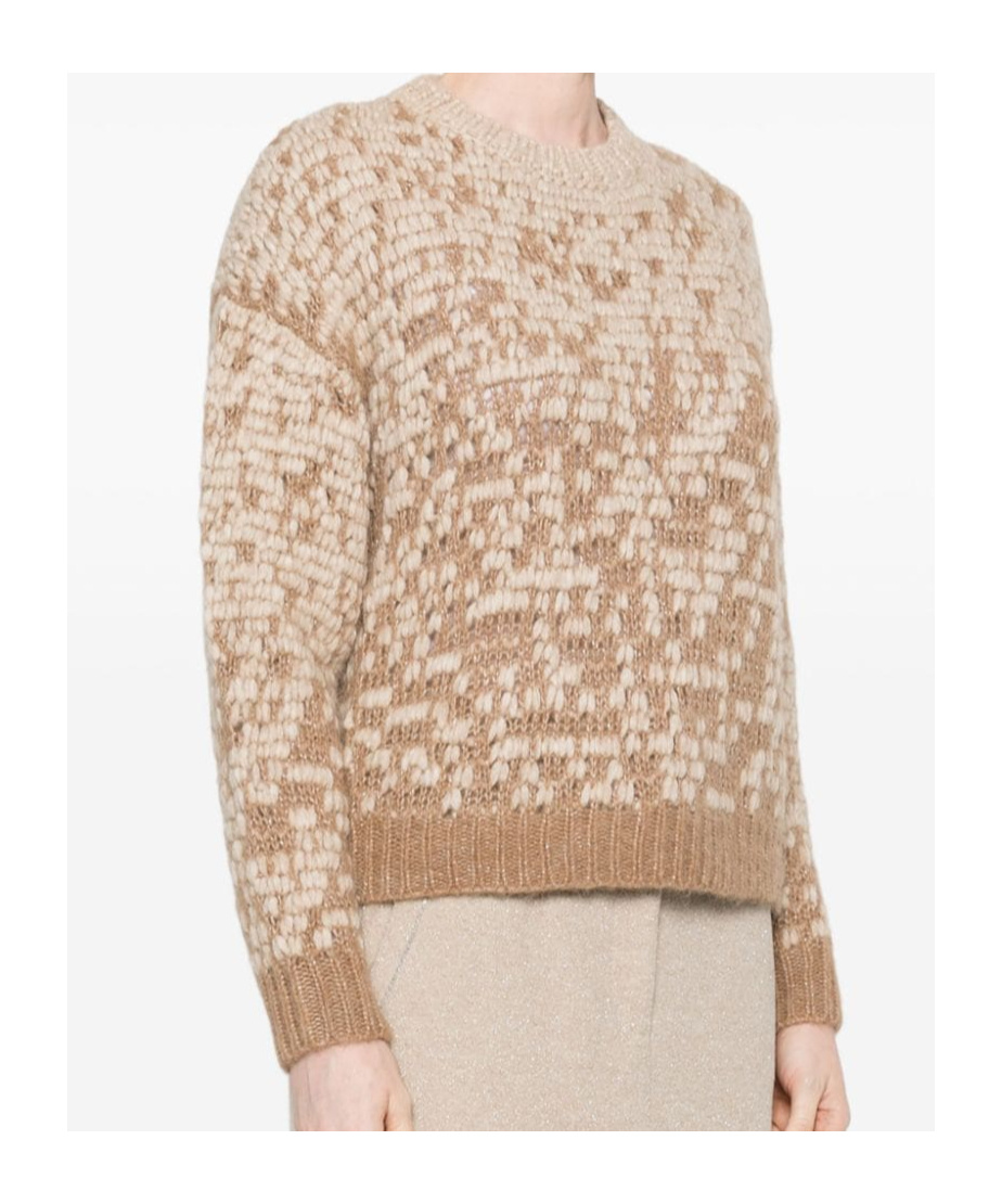 Peserico Lurex-detail Sweater In Nude